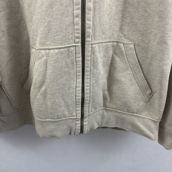 Polo Ralph Lauren Hoodie Men’s Large Tan Thermal Waffle Hood Zip - Picture 4 of 10